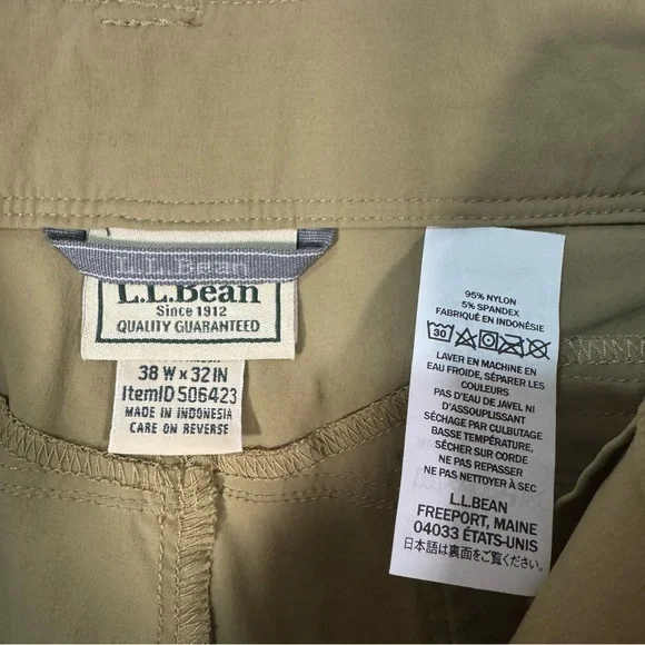 LL Bean Water-Resistant Cresta Hiking Zip-Off Pants Men’s 38x32 Beige Outdoor - Picture 5 of 8